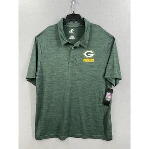 NFL Green Bay Packers Polo Shirt Men's XL Logo Athletic Short Sleeve Lightweight